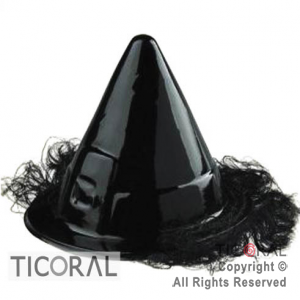 SOMBRERO 1272P BRUJA CON PELO x 6